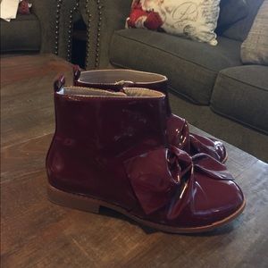 Burgundy Gilrs Zara Boots